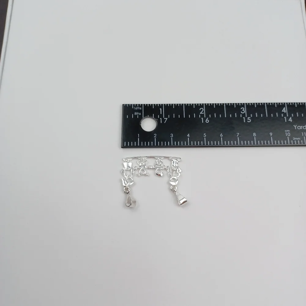 925 sterling silver Family‎ pendant necklace mom dad a boy and a girls